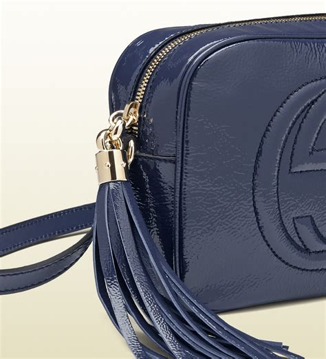 gucci soho disco cipria|Soho leather disco bag in blue leather .